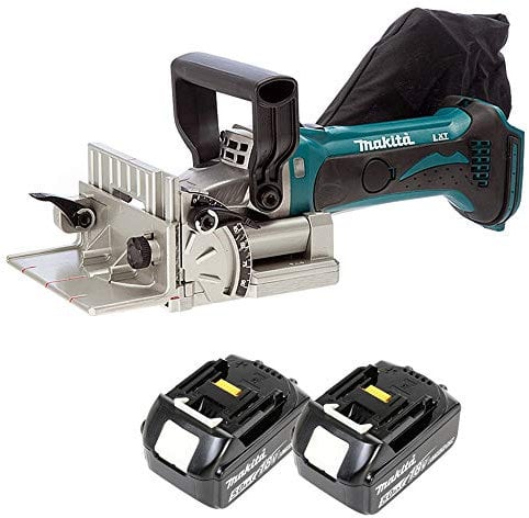 Makita DPJ180Z 18V LXT Cordless Biscuit Jointer with 2 x 5Ah Batteries