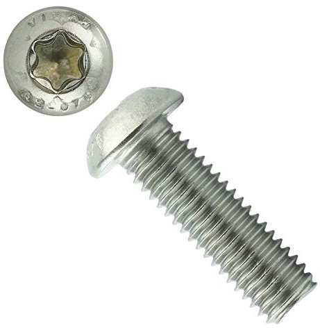 Eisenwaren2000 | M4 x 60 mm Linsenkopfschrauben mit Innensechsrund TX (10 Stück) - ISO 7380 Linsenkopf Schrauben mit Flachkopf - Gewindeschrauben - Edelstahl A2 V2A - rostfrei