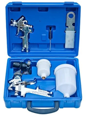 vidaXL Pistolets à Peinture 2 pcs HVLP Aérographe Pulvérisation Pulvérisateur
