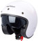 A-Pro Motorrad Jet Helm Cafe Racer ECE 22-05 Sonnenblende Scooter Weiß XL