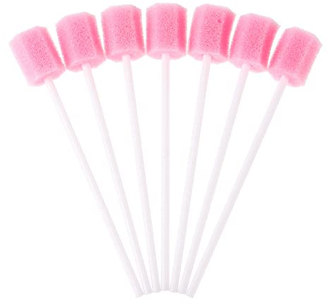 Healifty 100pcs Disposable Oral Care Sponge Swabs Tooth Cleaning Mouth Swabs Practical Mouth Care Swabs