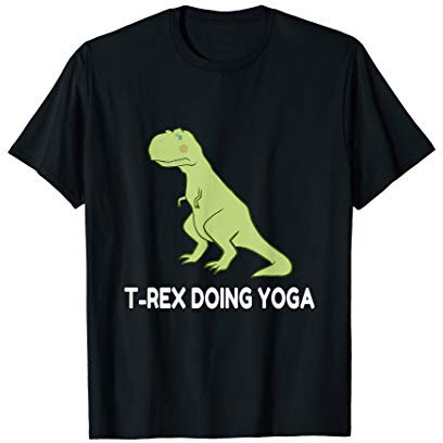 Lustige T-Rex Doing Yoga Grafik T-Shirt