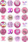24 edible 50th birthday party female Cupcake Cake Toppers Wafer Rice Paper precut decoration