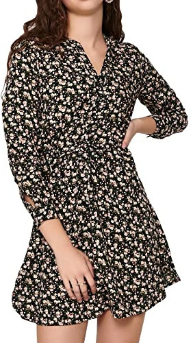 ONLY ONLCORY L/S V-Neck Tunic WVN Noos Haut, Noir 1, M Femmes