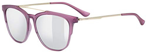 uvex LGL 46 - Sonnenbrille für Damen und Herren - starker Schutz vor Sonnenstrahlung - inkl Schriftzug auf den Bügeln - rose matt/silver - one size