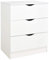Leomark Weiß Kommode mit 3 Schubladen - Roma - Möbel für Kinderzimmer aus Holz, Schlafzimmer-Möbel, Skandinavischer Stil, Dim: 60x42x78 (Höhe) cm