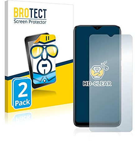 BROTECT (2 Stück Schutzfolie für realme C11 2021 Displayschutz Folie Made in Germany, Ultra-Klar
