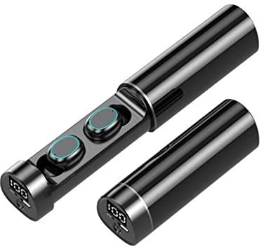 MSQNB Casque Bluetooth, Casque Bluetooth sans Fil, Tableau Touche Touche à écran LED Casque d'affichage numérique, 8D Stereo HiFi Sound Sound Annulation pour Travailler/Voyage/Gymnastique