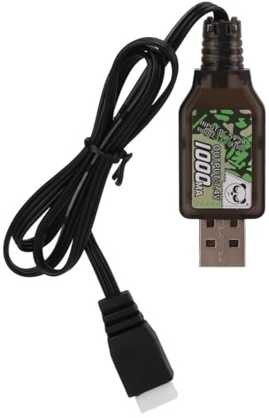 RiToEasysports RC USB Ladekabel 7,4V 1000mAh USB Netzteil Ladekabel mit XH 3P Anschlussstecker für Axial SCX24 1/24 RC Car