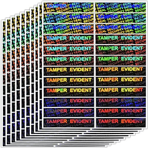 BCIOPE Manipulationssichere Hologramm-Etiketten, 6,3 x 1,3 cm, Multicolor, 240 Stück, Modern, Permanent, Wasserfest, Glas, Metall, Papier, Karton, Sticker