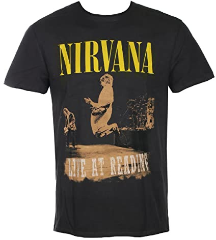Amplified Live At Reading Nirvana Unisex Adult T-Shirt (M) (Black)