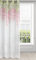 Eurofirany Julieta Transparent Blumen Gardine mit Ösen 1 STK. Leicht Leinenoptik Wohnzimmer Küche Kinderzimmer Schlafzimmer, Fenstervorhang, 140x250cm, Weiß und Rosa, 382706