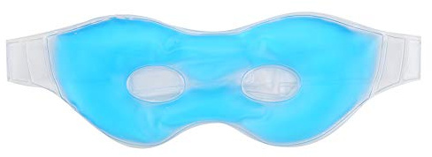 Kühlende Gel-Augenmaske Heiße Kalte Kompresse Gegen | Lindert Ermüdung und geschwollene Augen, Weiches PVC, Kühlpad für Homeoffice Schlafzimmer Reisen, Schwarz