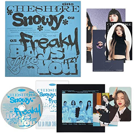 ITZY - [CHESHIRE] (SPECIAL EDITION) (B Ver.) Photobook + Lyric Book + Special Poster + CD-R + Hidden Message Card + Photocard + Photo Cube + Clear Photocard + Poster + 2 Badges + 4 Extra Photocards