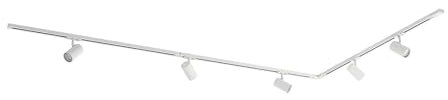 Lindby Stromschienenleuchte Linaro (Modern) in Weiß aus Metall (5 flammig, GU10) - 1-Phasen Stromschiene Stromschienenstrahler Wohnzimmerleuchte