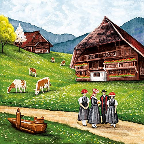 20 Servietten Schwarzwald | Gebirge | Deutschland | Tischdeko | Decoupage | Serviettentechnik 33x33cm