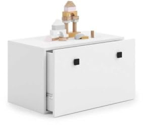 KOBI Kommode INGA Spielzeugkiste mit Schublade | Groß 71 x 41 x 41 CM | Truhe Weiß Kinderzimmer Möbel | Truhenbank mit Stauraum für Kinder | Boxen Aufbewahrung | Aufbewahrungsbox