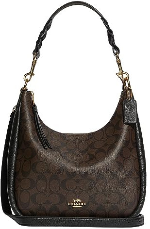 COACH Unisex Jules Hobo Schulter, braun und schwarz