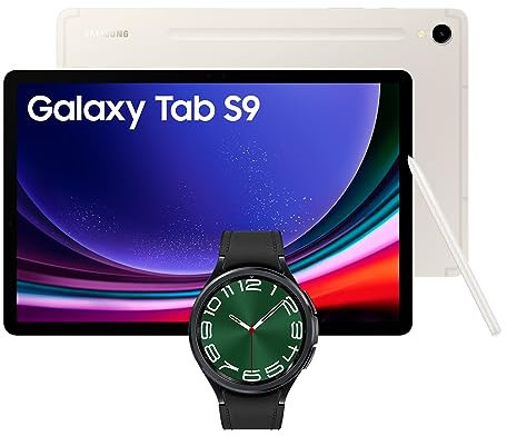 Samsung Tab S9 WIFI 128GB Beige - 3YW and W6C black BT 47mm