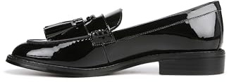 Franco Sarto Womens Carolynn Slip On Tassel Loafers Black Patent 8 M