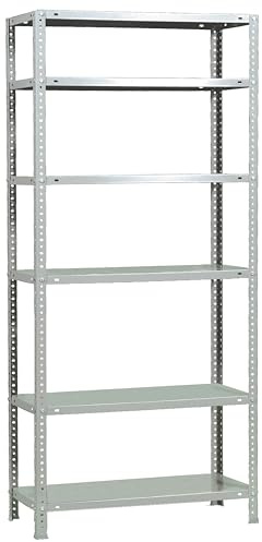 Simonrack Schwerlastregal, Lagerregal, 200x110x40 Metallregal, Kellerregal, Biegestelle 75 kg, 6 Fachböden, Weiss - Advantage