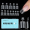 TOMICCA 510 Pièces Faux Ongles Capsules French Acrylique Tips Ongles Gel, 12 Tailles Court Cercueil Demi-Couverture French Nail Extension Tips Appuyez sur les Ongles pour Manucure Salon