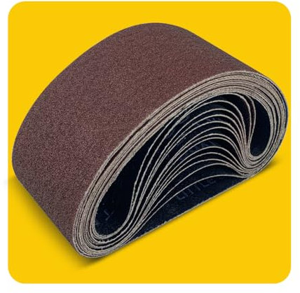 15 Pcs 2-1/2 x 16 Inch Assorted Aluminum Oxide Belt Sander Sanding Belt - 3 Each of 80/120/150/240/400 Grits