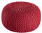 Amago home Pouf Outdoor ø 55 o. 45cm Bodenkissen Sitzpouf Hocker wetterfest pflegeleicht & nachhaltig Größe ø 55 cm, Farbe rot - Tango red