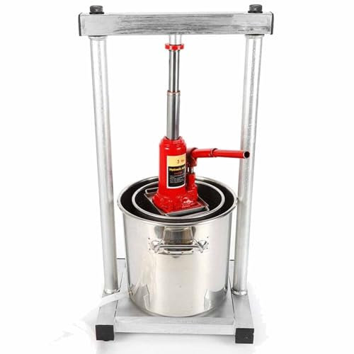 URJWAN Pressoir à Vin en Acier Inoxydable, Presse à Fruits, Presse à Cidre, Machine à Jus Manuelle, pour Les Familles, Les éTablissements Vinicoles Et Les Restaurants,22L