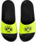 Borussia Dortmund BVB Neon Badeschlappen Slides Badelatschen (black/neon, EU Schuhgrößensystem, Erwachsene, Numerisch (von/bis), M, 43, 44)