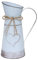 Jarrón Decorativo Rústico, Jarrón de Metal, Jarrón Vintage, Diseño Único en Forma de Corazón y Cuerda, Galvanizado, para Flores, Cactus, para San Valentín, Balcón, Salón, Decoración de Mesa（Tuba）