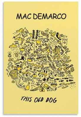 Mac Demarco Poster Dieser alte Hund, Poster, Leinwand, Wandkunst, Dekor, Gemälde für Zuhause, Wohnzimmer, Schlafzimmer, 30 x 45 cm, ungerahmter Stil