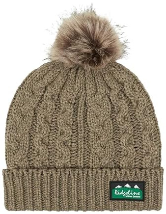 Ridgeline Nordic Fleck Bobble Hat Teak