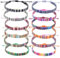 WeddHuis 12 Pezzi Braccialetto dell'Amicizia Intrecciato a Mano Regolabile per Donna Uomo Cavigliera Polsino (Multicolore)