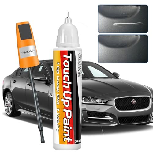 Galitoon Stylo de retouche peinture carrosserie, stylo peinture voiture, Stylo de retouche peinture voiture 2-en-1, et facile pour réparer les petites rayures automobiles peinture voiture (Gris)