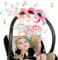 Funsland Kinderwagen Spielzeug, Baby Activity Spirale Spielzeug mit Musik, Hängendes Spiral Plüsch Spielzeug für Kinderbett/Autositz/Babyschale, Neugeborene Geschenk für Baby 0 3 6 12 Monate, Rosa