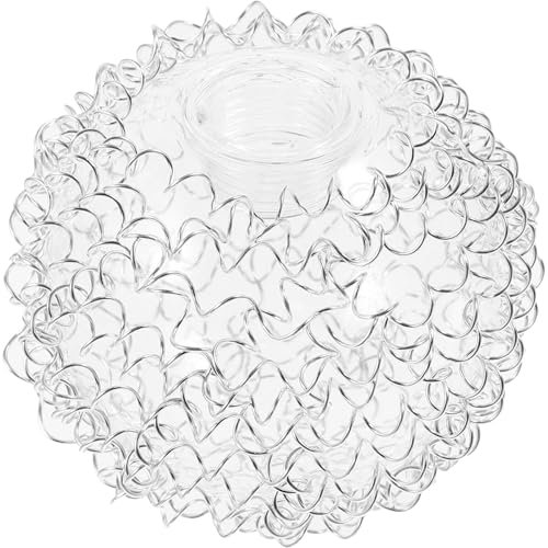 VICASKY Glaskugel G9 Lampenschirm Kugel Draht Wofi Ersatzglas Glaskugel Lampe Ersatz Umwickelter Lampenschirm für Pendelleuchte Herzförmige Glaskugellampe Ersatz Glasschirm für Stehlampe 80mm