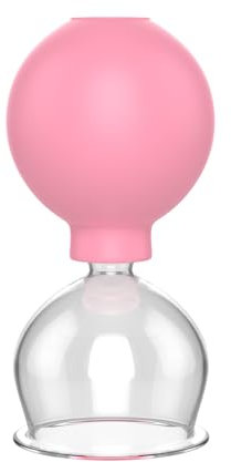 Exsivemy Schröpfgläser, 52mm Schröpfglas mit Silikon Ball, Feuerlosen Schröpfen Cupping Glas Schröpfgerät für Gegen Verspannungen & Cellulite