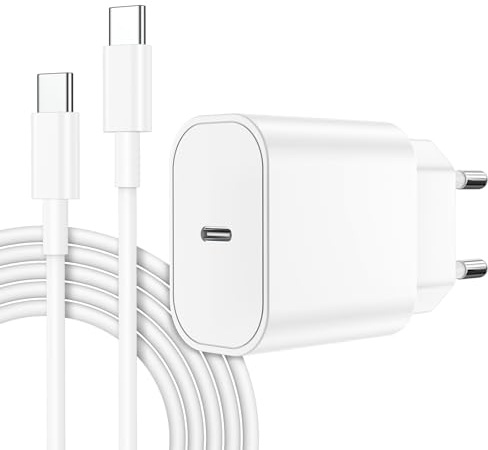 iPhone 17 16 15 Ladegerät, USB C Power Adapter mit 2M Ladekabel, Schnellladegerät iPhone Charger, Netzteil Stecker Schnellladekabel für iPhone 17 16 15/Pro/Pro Max/Plus, iPad Pro/Air/Samsung