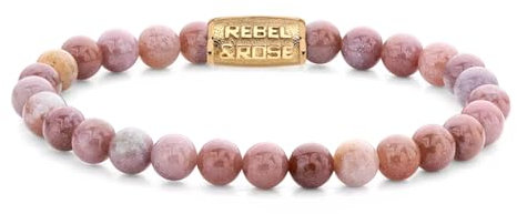 Rebel & Rose Damen-Armband Rose Garden Gold 6 mm RR-60119-G-S