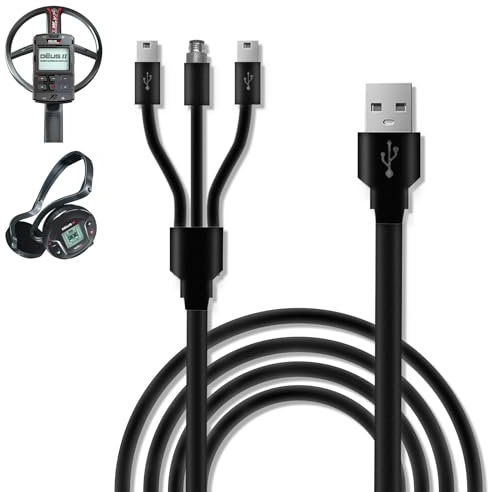 Zorvayne Replacement Charging Cable for XP Deus II FMF Metal Detector