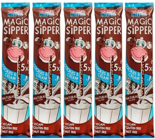 QUICK MILK - Cookies & Cream - Trinkhalme mit Keks&Creme - 5 Stück (25 Halme)