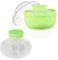 Wanmu 3.1 Inch Body Powder Puff and Container, Fluffy After Bath Body-Powder Puff Box, Storage Body-Powder Container with Handheld Stand for Baby Adult Daily Care (Green)