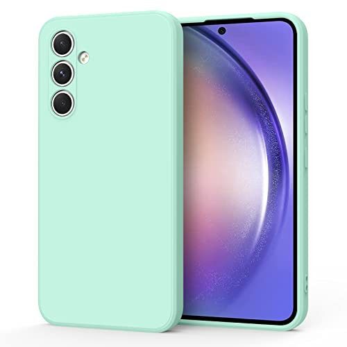 Silicone Case for Samsung Galaxy A54 Case, Silky-Soft Touch Gel Rubber Cover, Full Protective Shockproof Liquid Bumper Cover for Samsung Galaxy A54 5G Light Blue