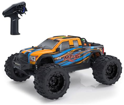 1:16 Racing MT16 4x4 RC-Geländewagen RTR 2845-Bürstenmotor 35A-ESC und Akku | Vollständiges ferngesteuertes Offroad-Modellauto mit bürstenlosem Antrieb, passender ESC und mitgelieferter Batterie