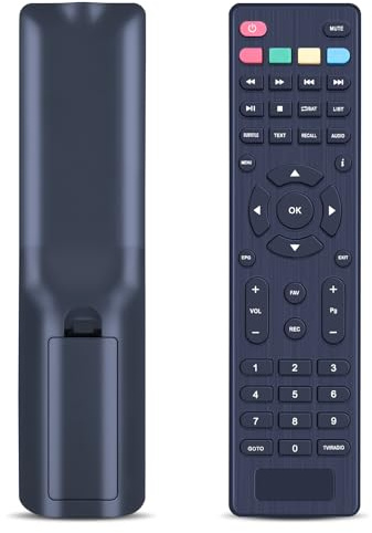 TCNOUMT KT1045 Ersatzfernbedienung Kompatibel mit Amstrad Echosat HD-Line 310, 20500 Pro, Maxytex Megasat HD 310V3, MKDipal Nokta Leyf 0301, Bamof 2225 Pro, Tevsan 6000, EK66000 Mini Sat Receiver