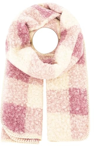 Zwillingsherz Damen Schal Trend flauschiger groß karierter Frauenschal Accessoire Schals und Tücher modischer Begleiter für Herbst und Winter