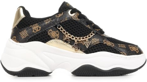 GUESS Harpaa FLPHARELE12BLKBR, Damen Sneakers