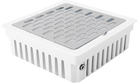 Dioche Nail Dust Collector 36W Adjustable Detachable Table Embedded Nail Vacuum Fan Dust Extractor for Home and Salon Plastic Stainless Steel 19.7 X 19.7cm (UK Plug)