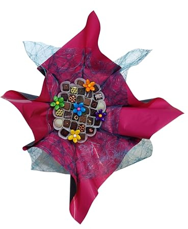Bouquet extra five chocolats et dragées | 25cm | Idée cadeau | Confiserie & Chocolat | France